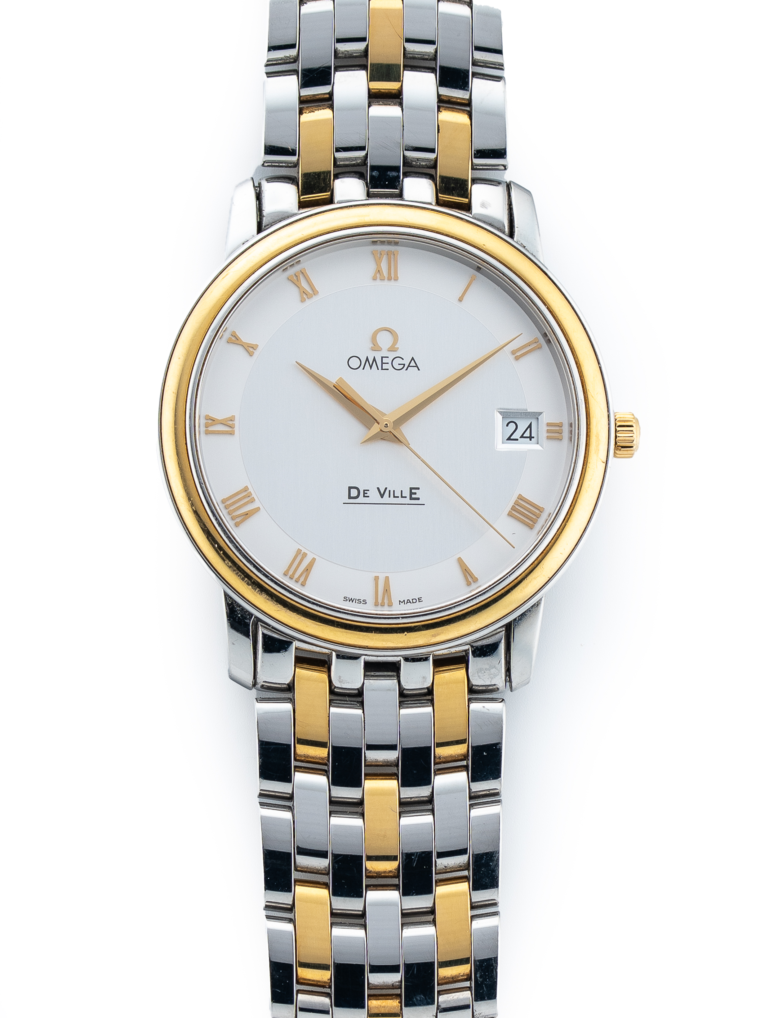 Omega Deville Prestige 35 Stainless Steel/18k Yellow Gold 43103200 - 100% Complete w B/P