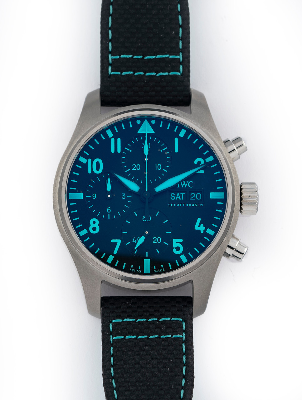 IWC Pilots Chronograph Mercedes-AMG Petronas Formula One "Miami Blue"