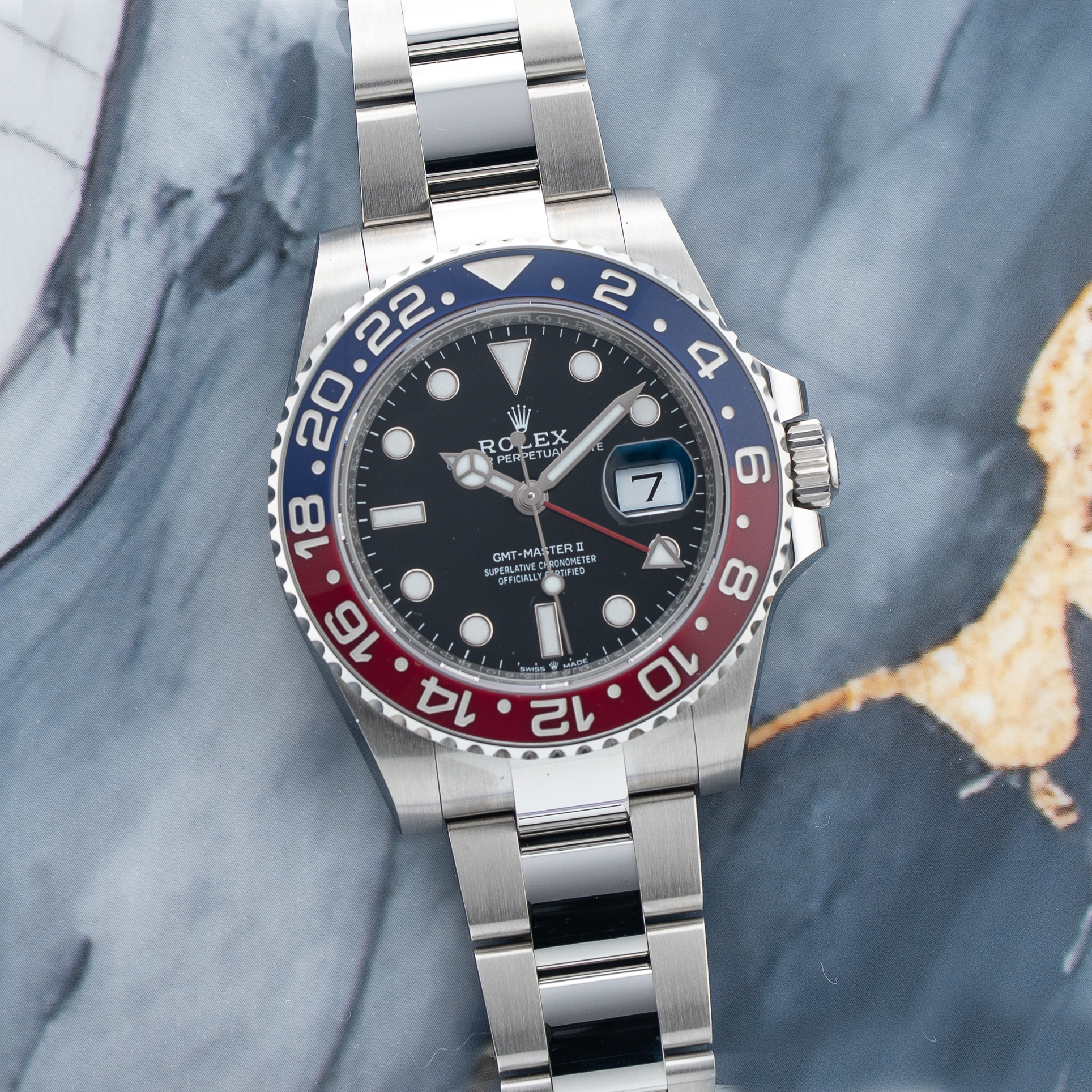 Rolex GMT-Master II 'Pepsi' Blue/Red Ceramic Bezel Stainless Steel Oyster Bracelet 126710BLRO - Brand New Nov 2025