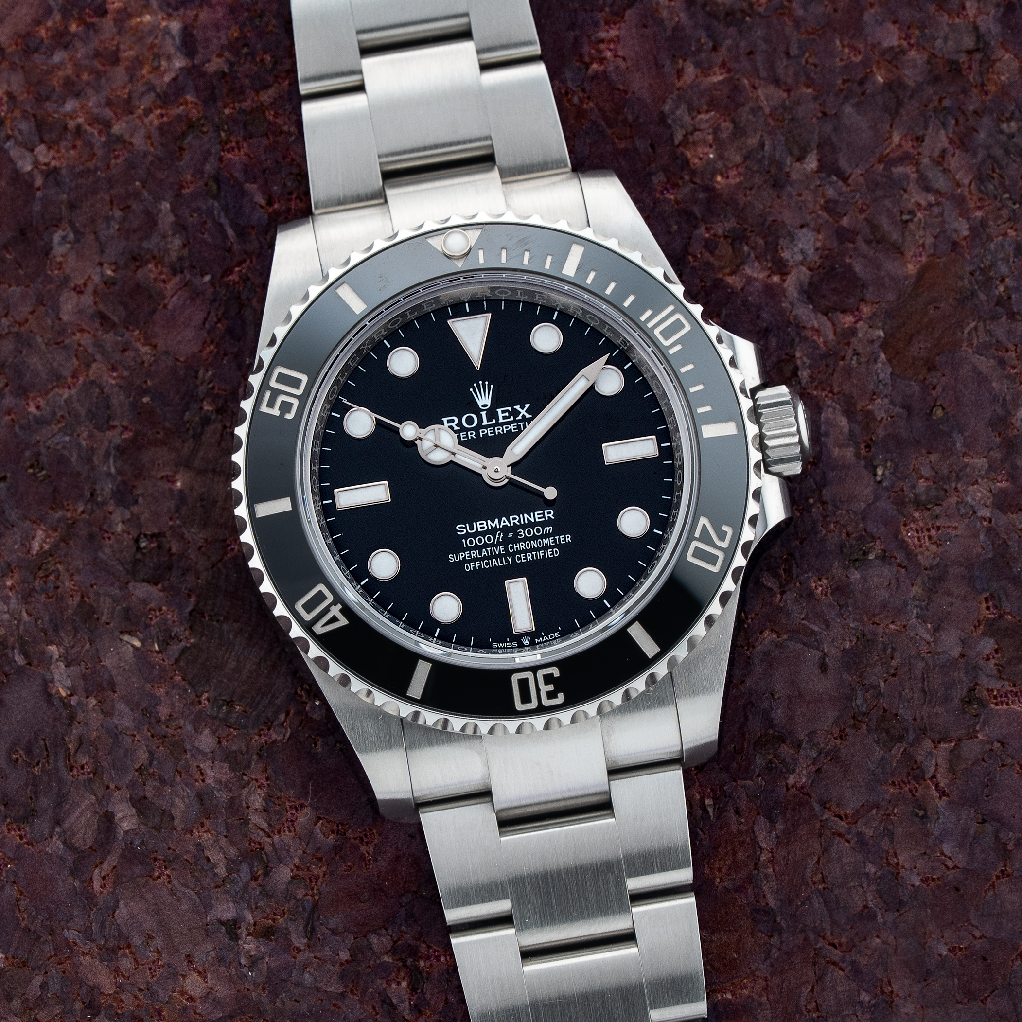 Rolex Submariner 41 Stainless Steel 'No Date' 124060 - Feb 2025 B/P/WC Complete Kit
