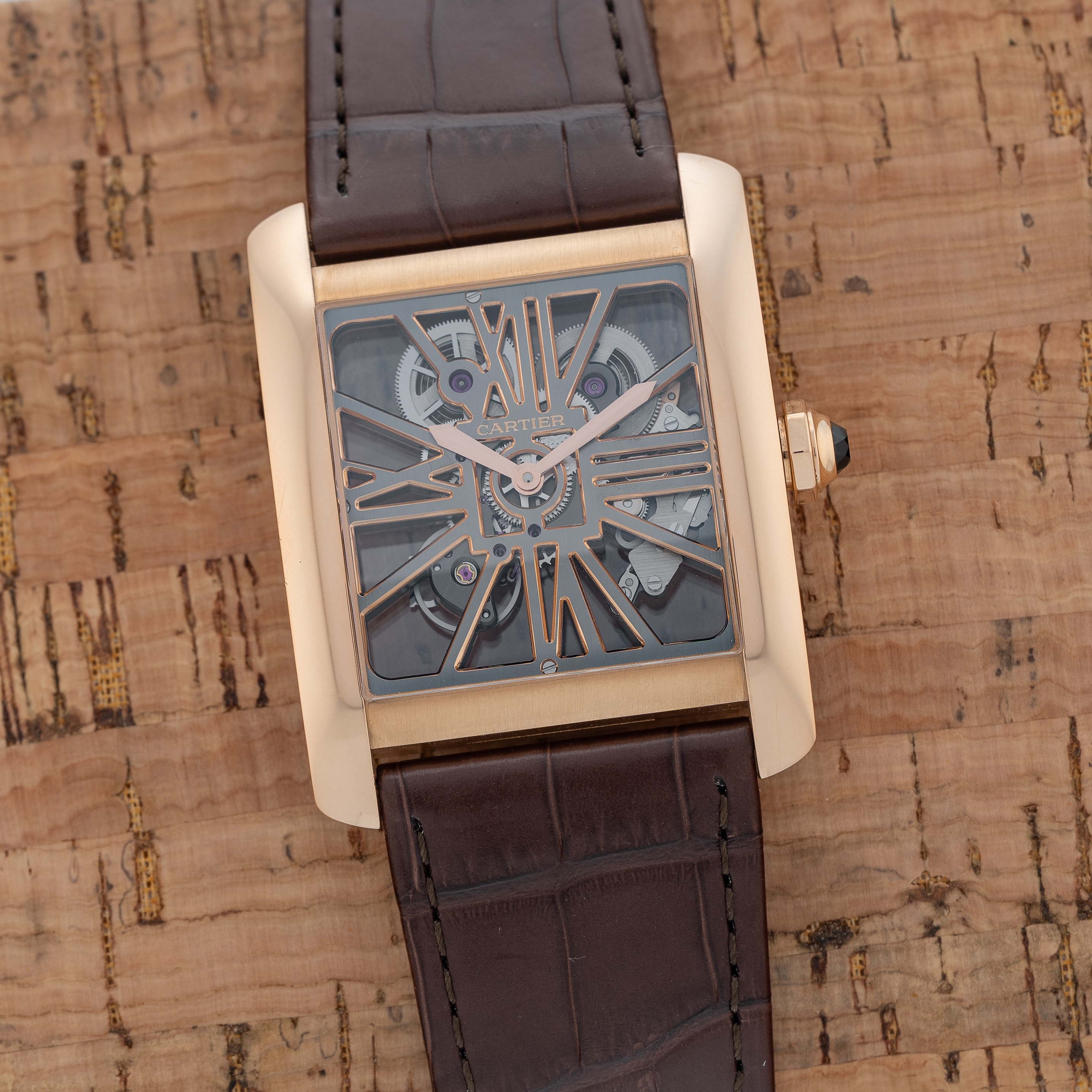 Cartier Tank MC Skeleton 18k Rose Gold Ultra Thin MW 3-days W5310040 - 100% Complete (Ext Warranty thru 2034)